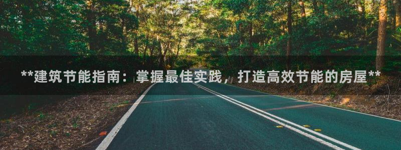 e尊电竞：**建筑节能指南：掌握最佳实践，打造高效节能的房屋**