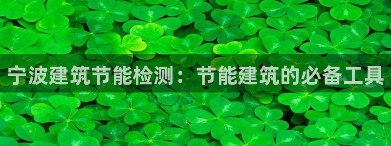 e尊国际平台：宁波建筑节能检测：节能建筑的必备工具