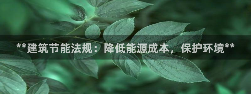 e尊电竞：**建筑节能法规：降低能源成本，保护环境**