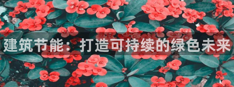 尊亿游戏国际官网：建筑节能：打造可持续的绿色未来