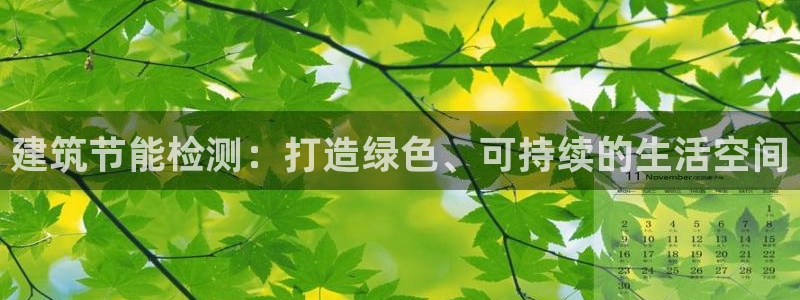 e尊国际平台：建筑节能检测：打造绿色、可持续的生活空间