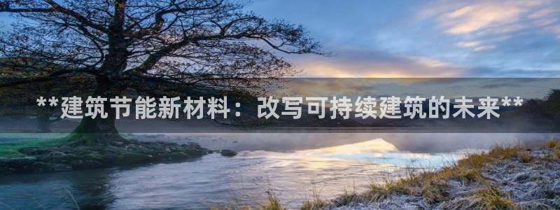 e尊国际客户端：**建筑节能新材料：改写可持续建筑的未来**
