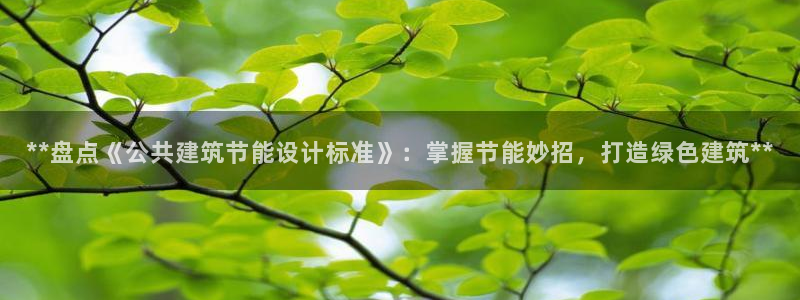 e尊国际官网app：**盘点《公共建筑节能设计标准》：掌握节能妙招，打造绿色建筑**