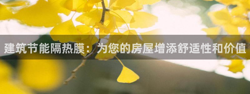 e尊国际官网：建筑节能隔热膜：为您的房屋增添舒适性和价值
