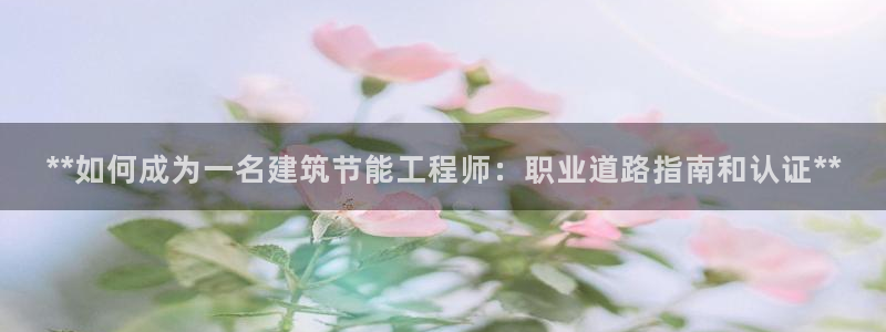e尊国际平台：**如何成为一名建筑节能工程师：职业道路指南和认证**