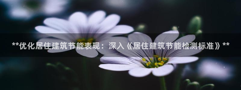 e尊国际网址：**优化居住建筑节能表现：深入《居住建筑节能检测标准》**
