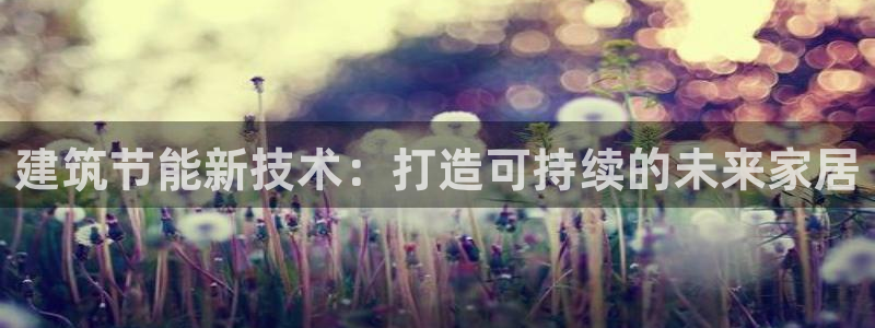 e尊国际可靠吗：建筑节能新技术：打造可持续的未来家居
