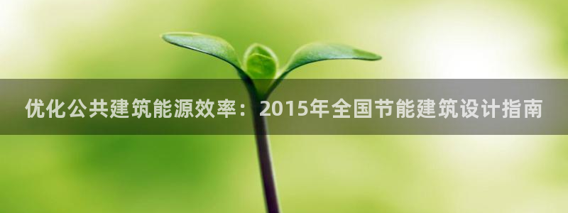 e尊国际娱乐官网下载：优化公共建筑能源效率：2015年全国节能建筑设计指南