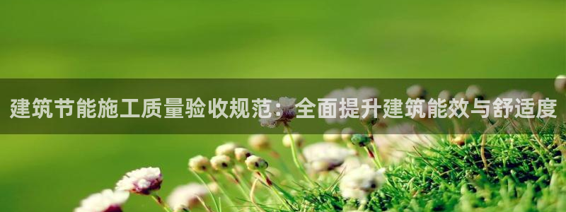 e尊国际的手机登录网站：建筑节能施工质量验收规范：全面提升建筑能效与舒适度