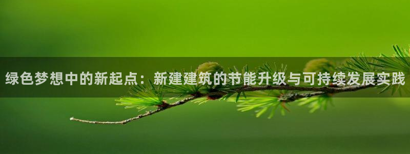 尊亿娱乐国际官网：绿色梦想中的新起点：新建建筑的节能升级与可持续发展实践